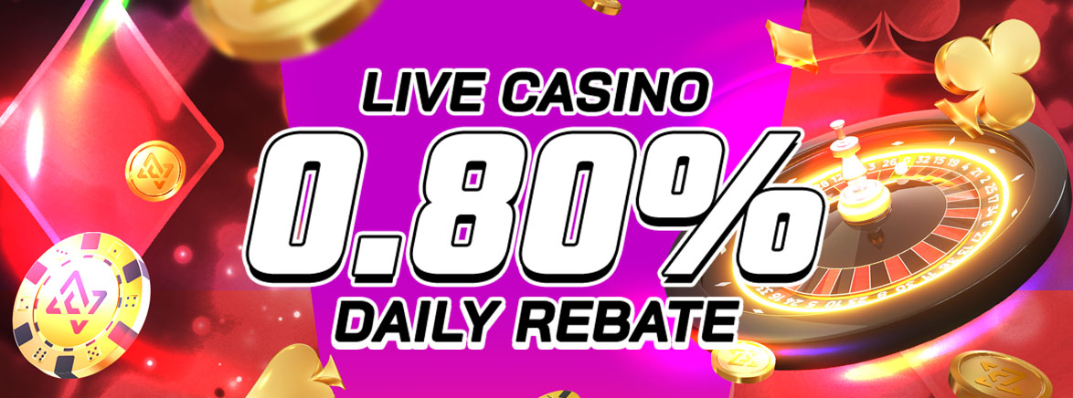 Live Casino 0.80% Unlimited Rebate