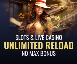 Slots & Live Casino 8% Unlimited Reload Bonus