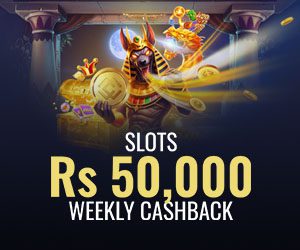 Slots 8.88% Weekly Cashback 50,000 PKR